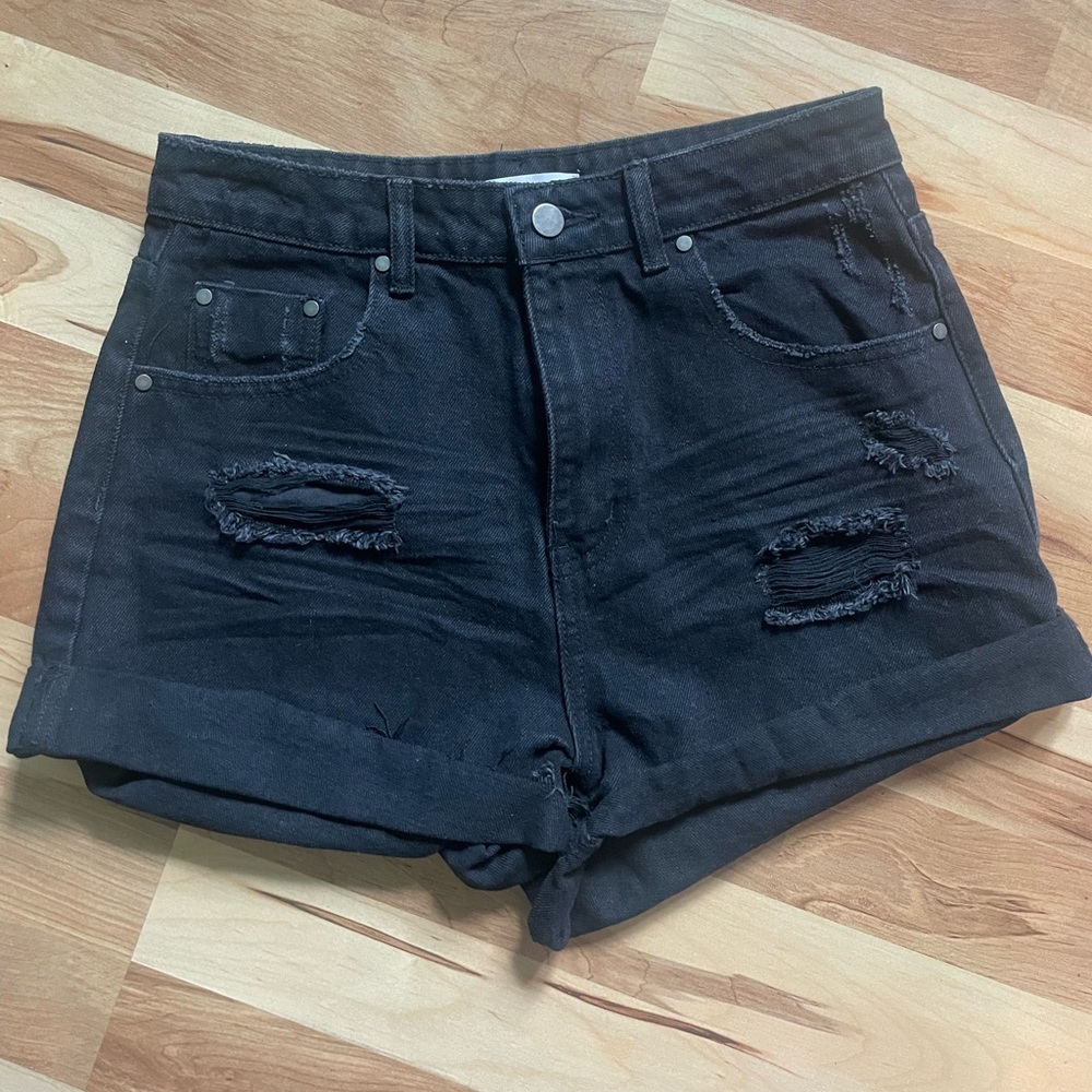 Mustard Seed Black Jean Shorts Size Medium